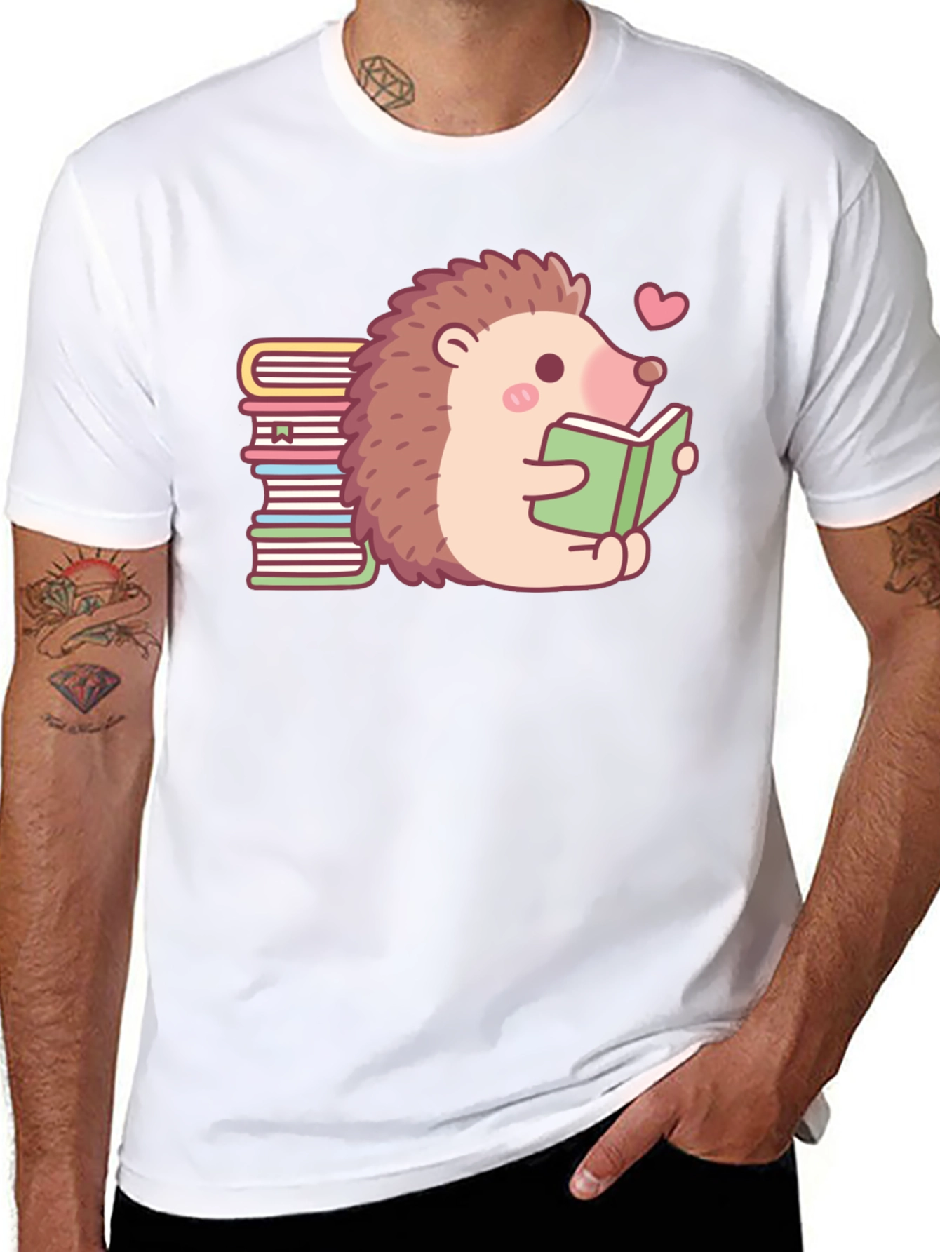 Bookworm Hedgehog T-Shirt