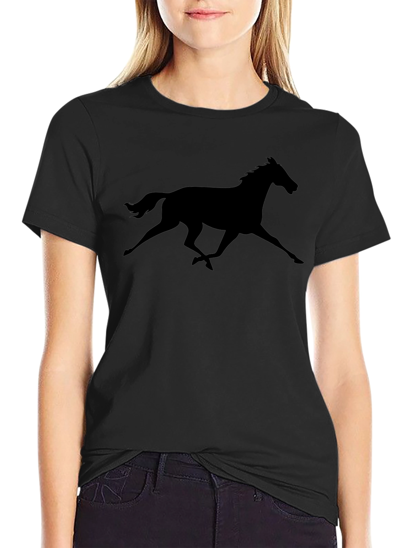 Black Horse Silhouette T-Shirt