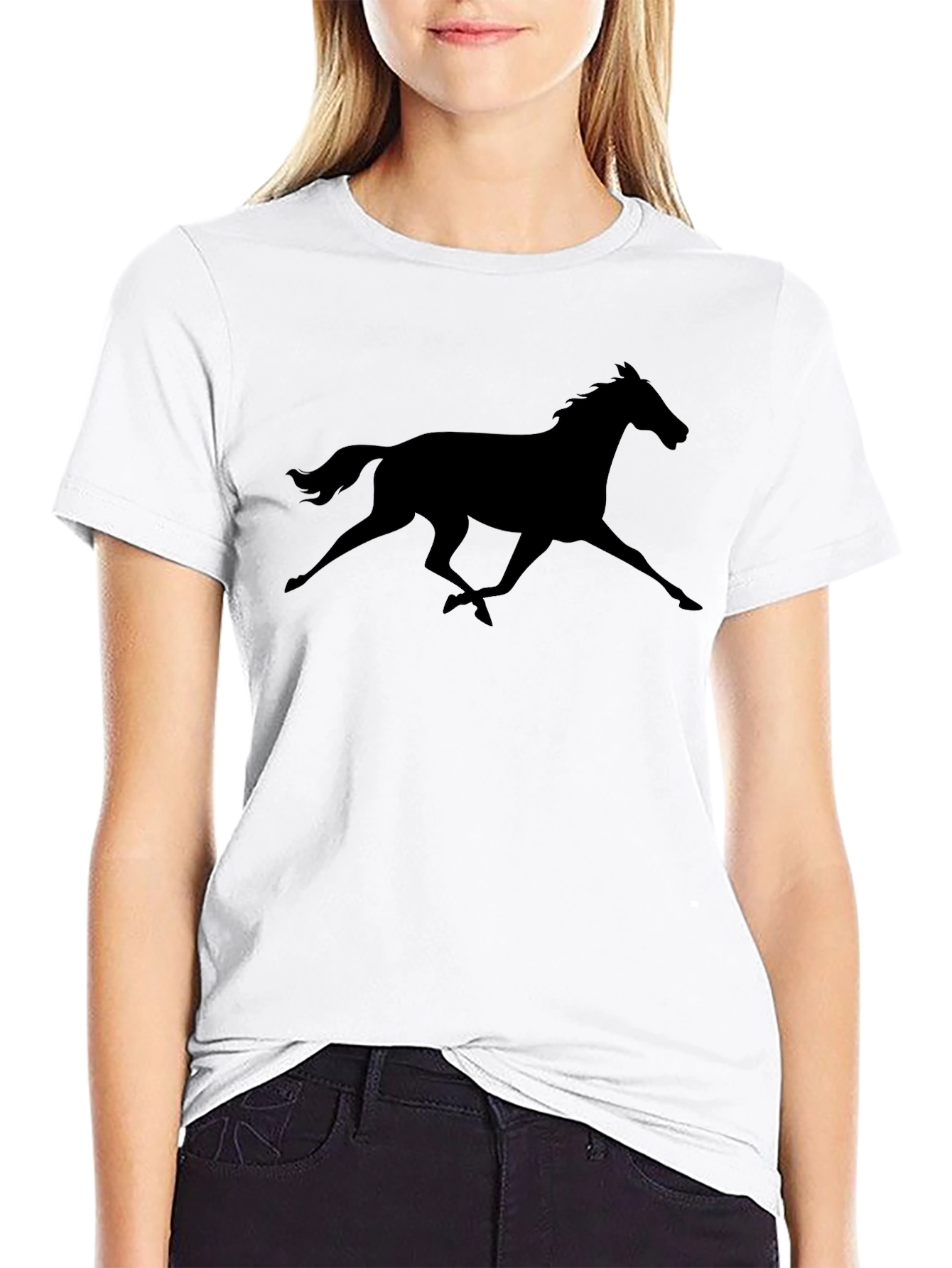Black Horse Silhouette T-Shirt