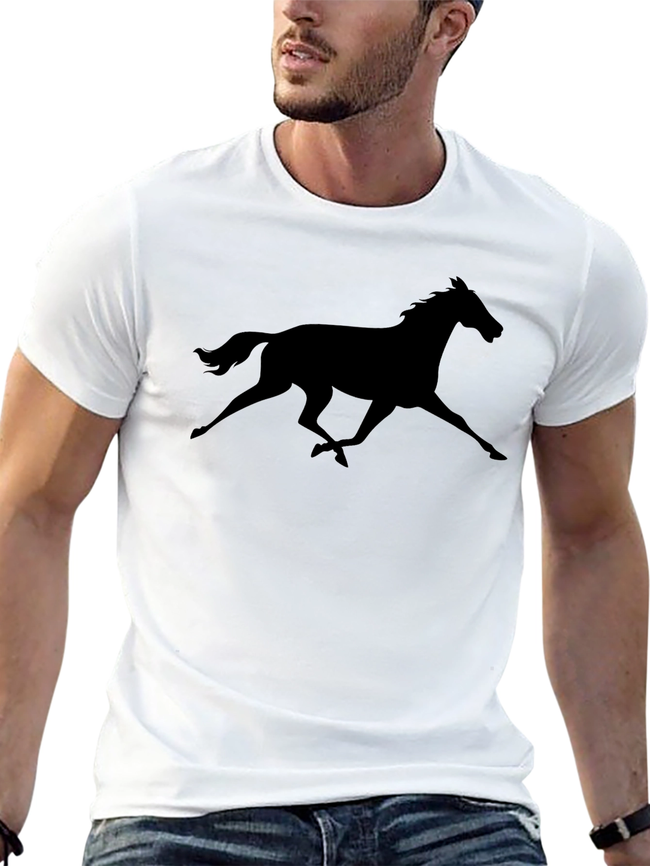 Black Horse Silhouette T-Shirt