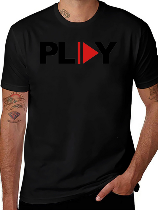 Play Graphic Black T-Shirt - Modern Design