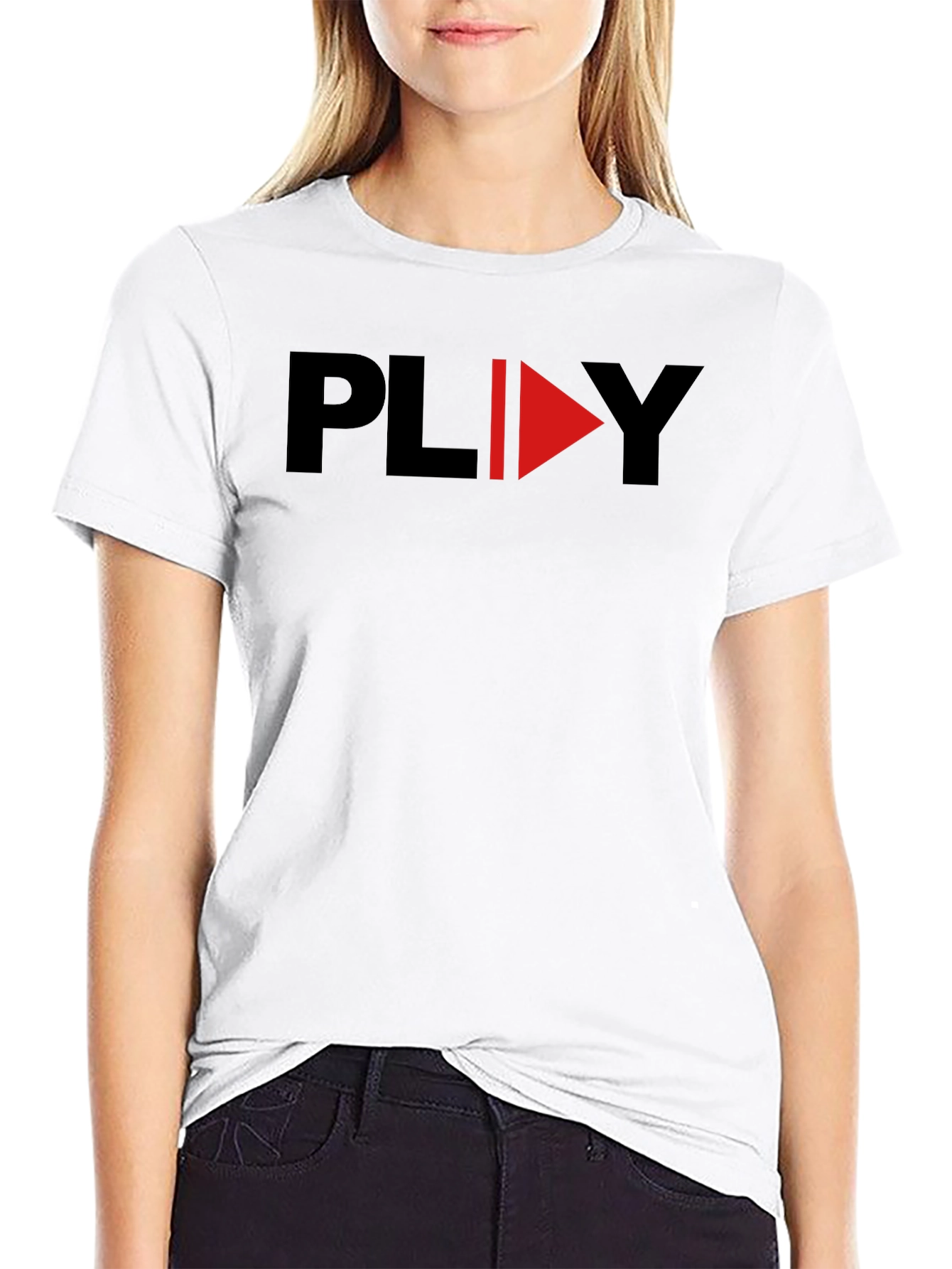 Play Graphic Black T-Shirt - Modern Design