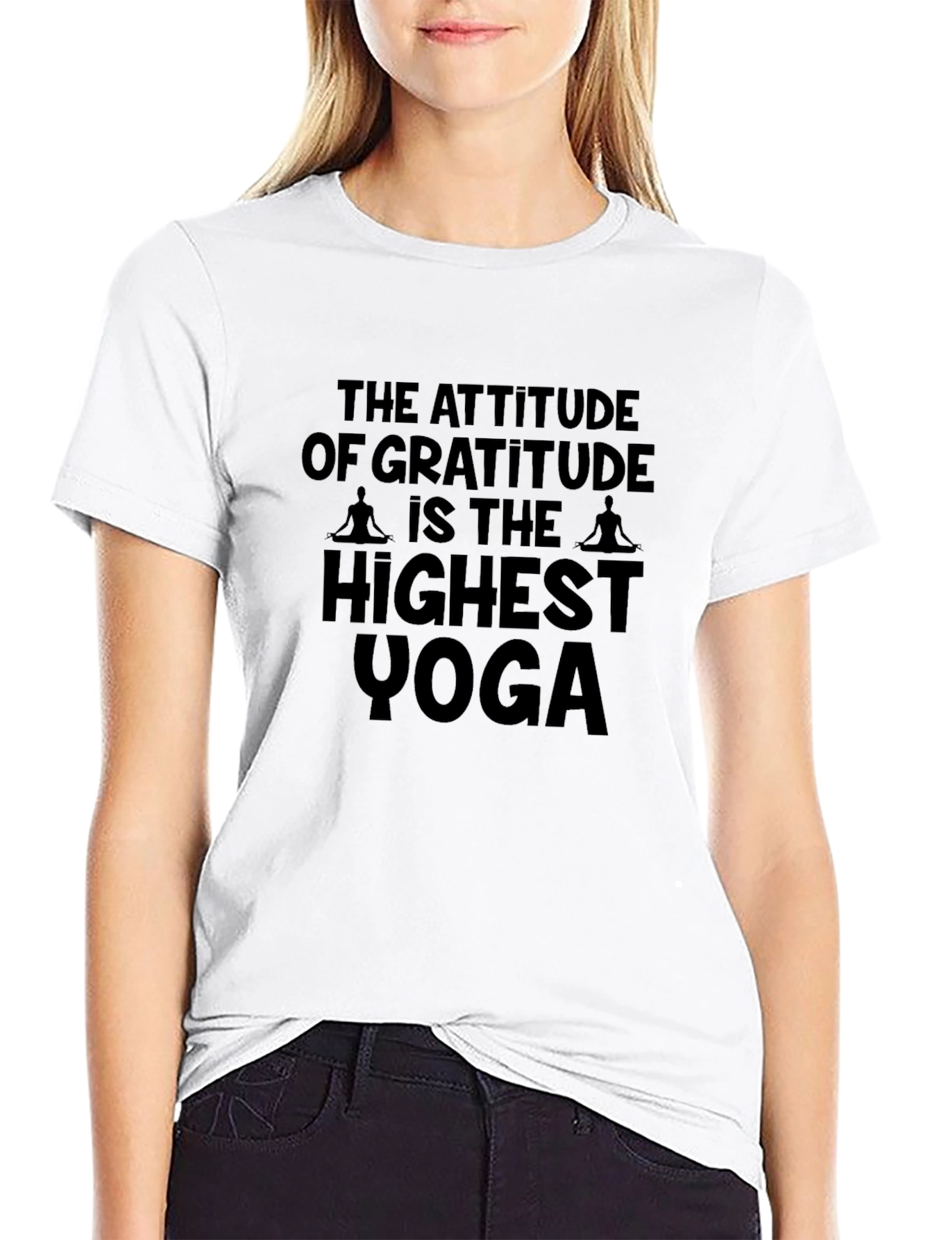Gratitude is Yoga T-Shirt - Black