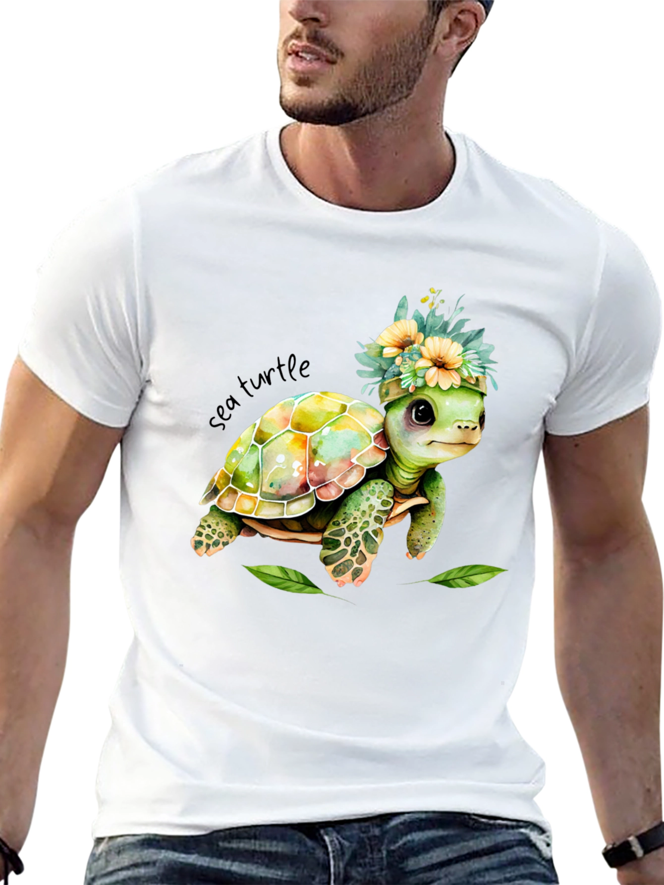 Cute Sea Turtle Graphic Tee