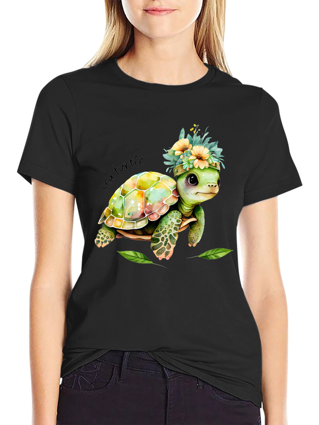 Cute Sea Turtle Graphic Tee