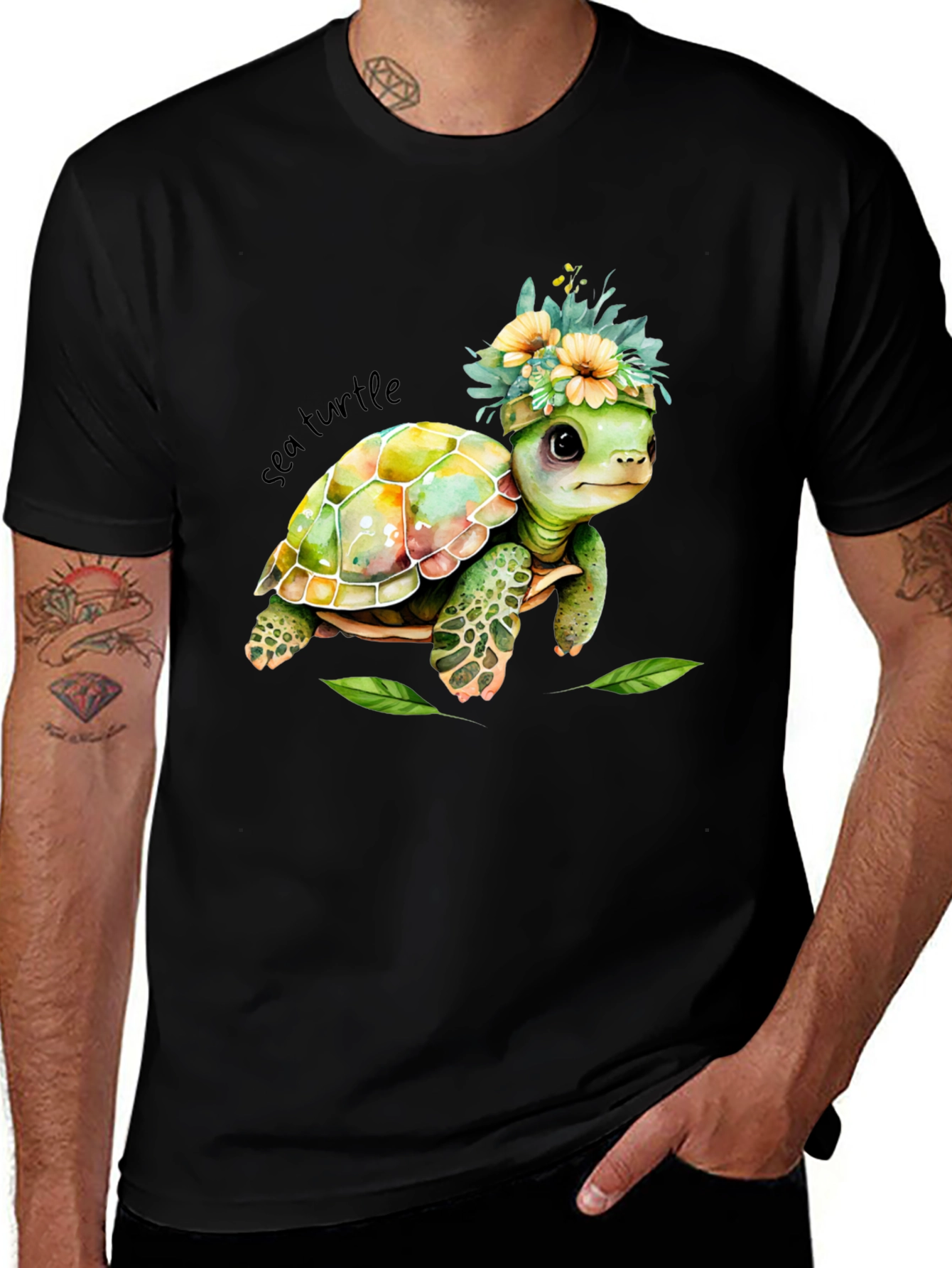 Cute Sea Turtle Graphic Tee