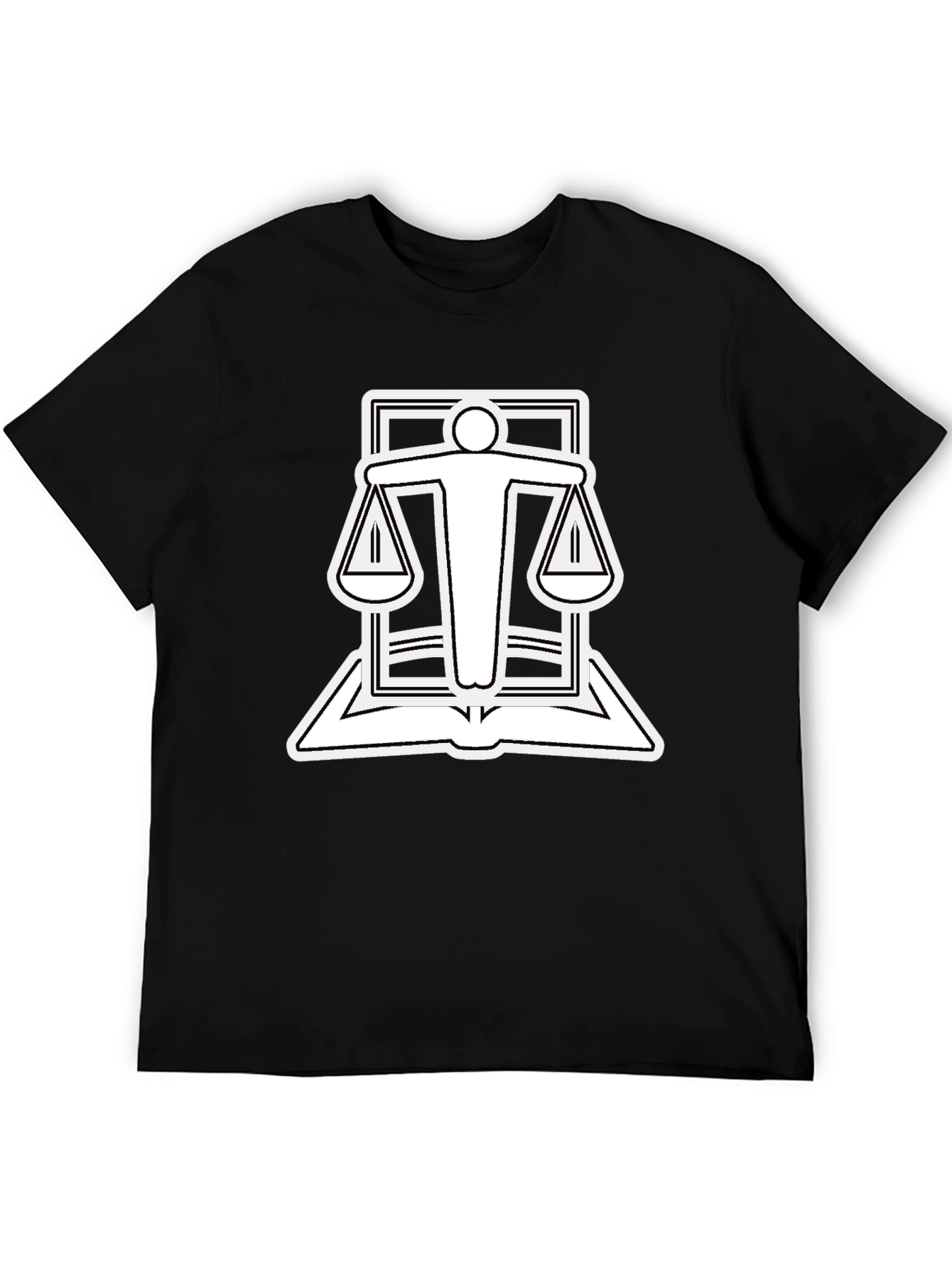 Scales of Justice Graphic Tee - Black