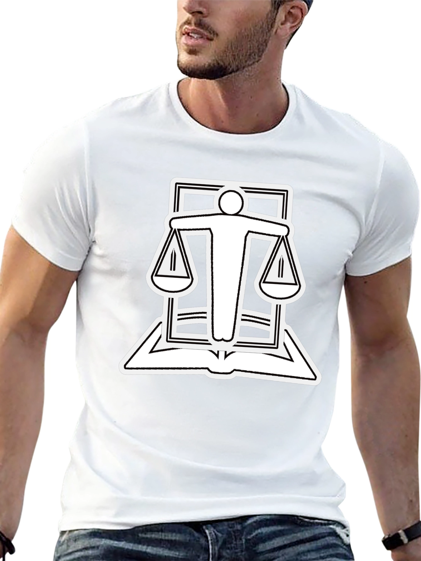 Scales of Justice Graphic Tee - Black