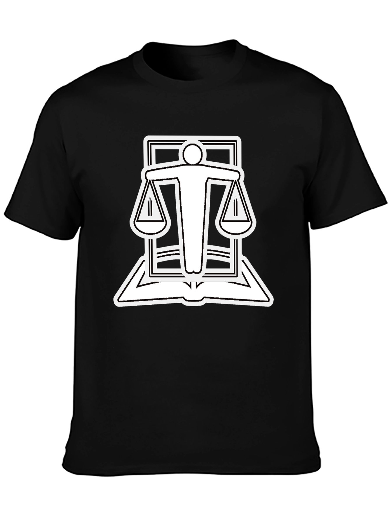 Scales of Justice Graphic Tee - Black
