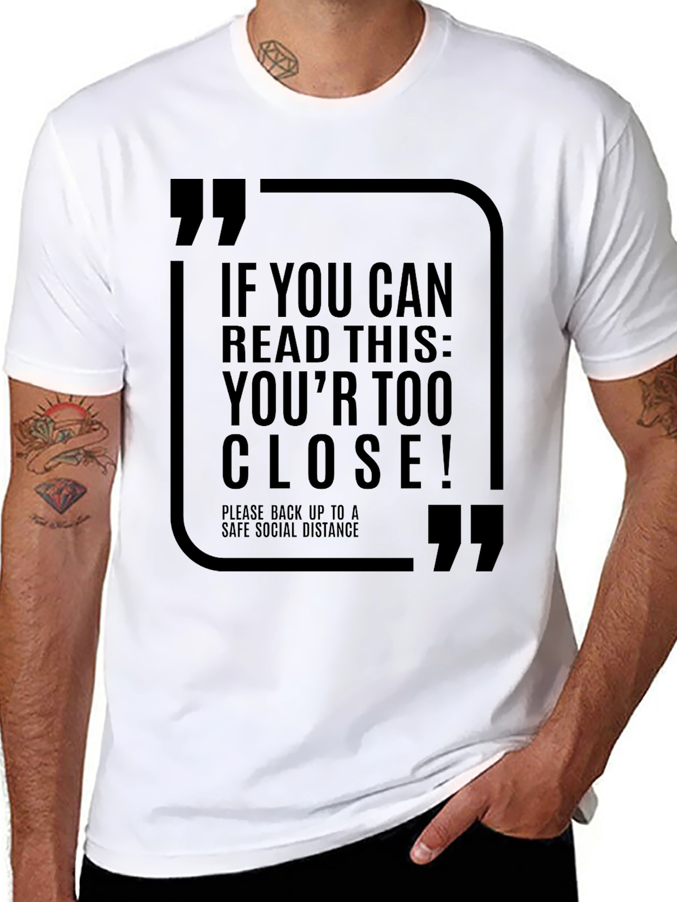 Social Distance T-Shirt - Read This: Youre Too Close!