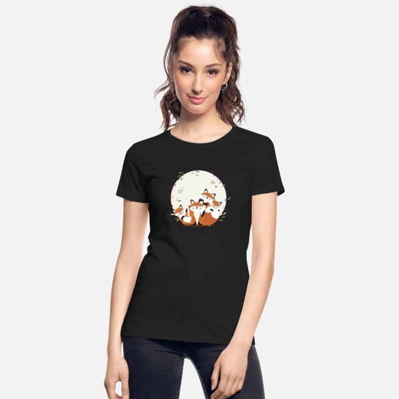 Happy fox family - Harmonious forest animal design