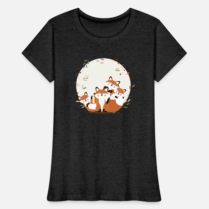 Happy fox family - Harmonious forest animal design