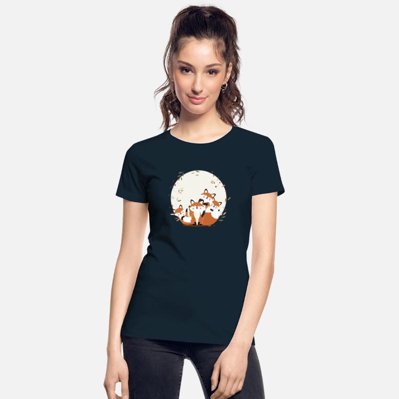 Happy fox family - Harmonious forest animal design