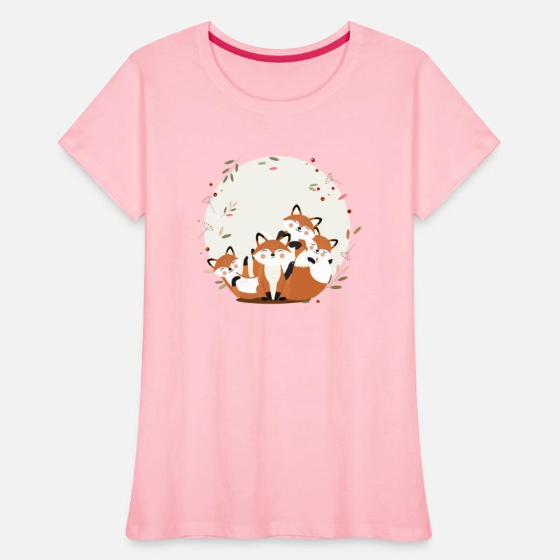 Happy fox family - Harmonious forest animal design