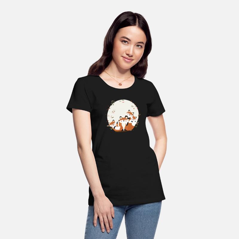 Happy fox family - Harmonious forest animal design
