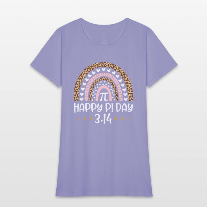 Happy Pi Day Mathematic Math Teacher Leopard Rainb