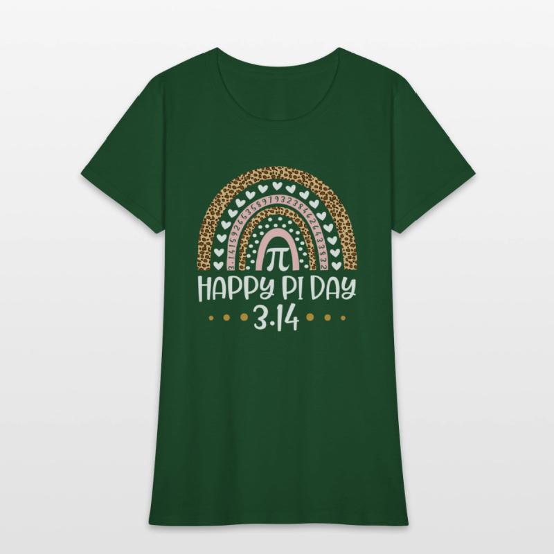 Happy Pi Day Mathematic Math Teacher Leopard Rainb