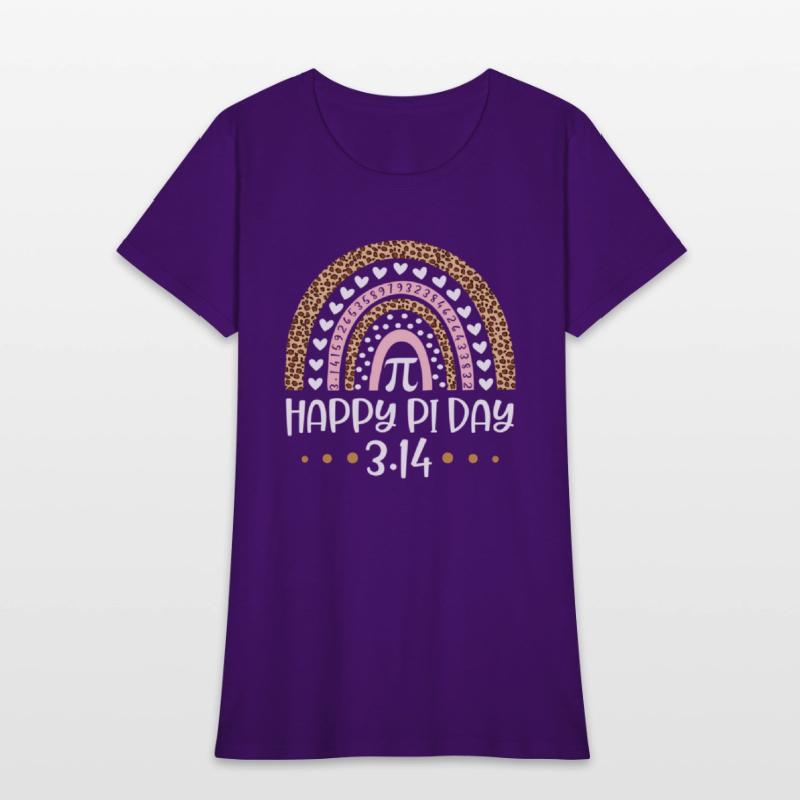 Happy Pi Day Mathematic Math Teacher Leopard Rainb