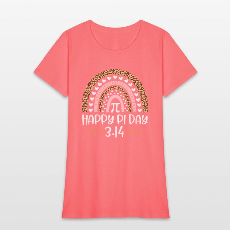 Happy Pi Day Mathematic Math Teacher Leopard Rainb