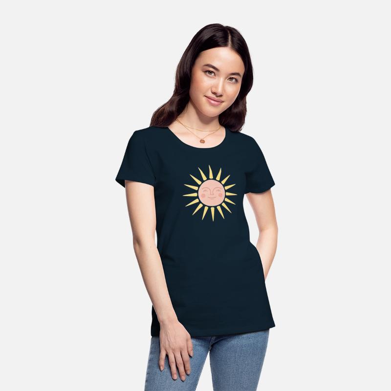 Happy Retro Sun Face Sunshine