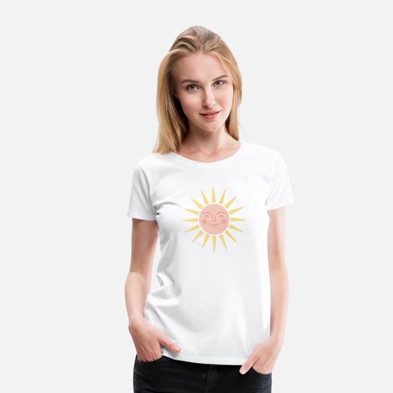 Happy Retro Sun Face Sunshine