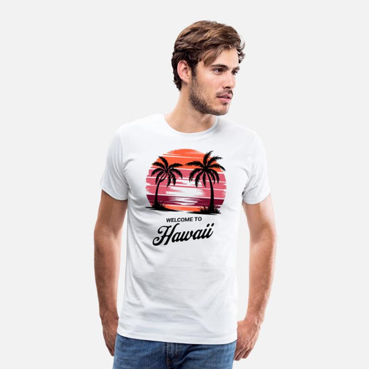 Hawaii Retro Sunset – Tropical Palm Trees