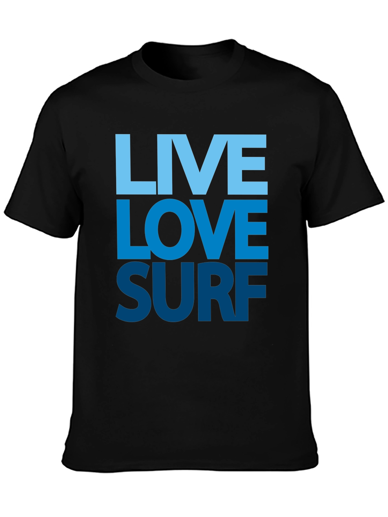 Live Love Surf Graphic Tee - Mens Black T-Shirt