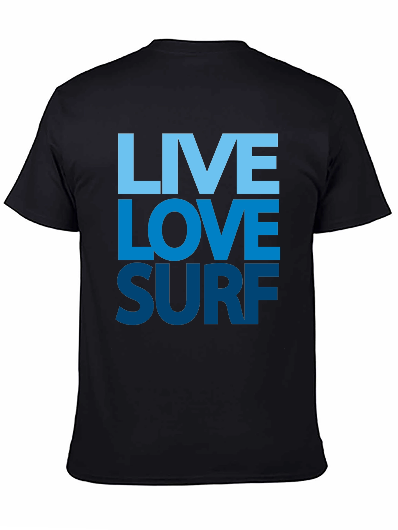 Live Love Surf Graphic Tee - Mens Black T-Shirt