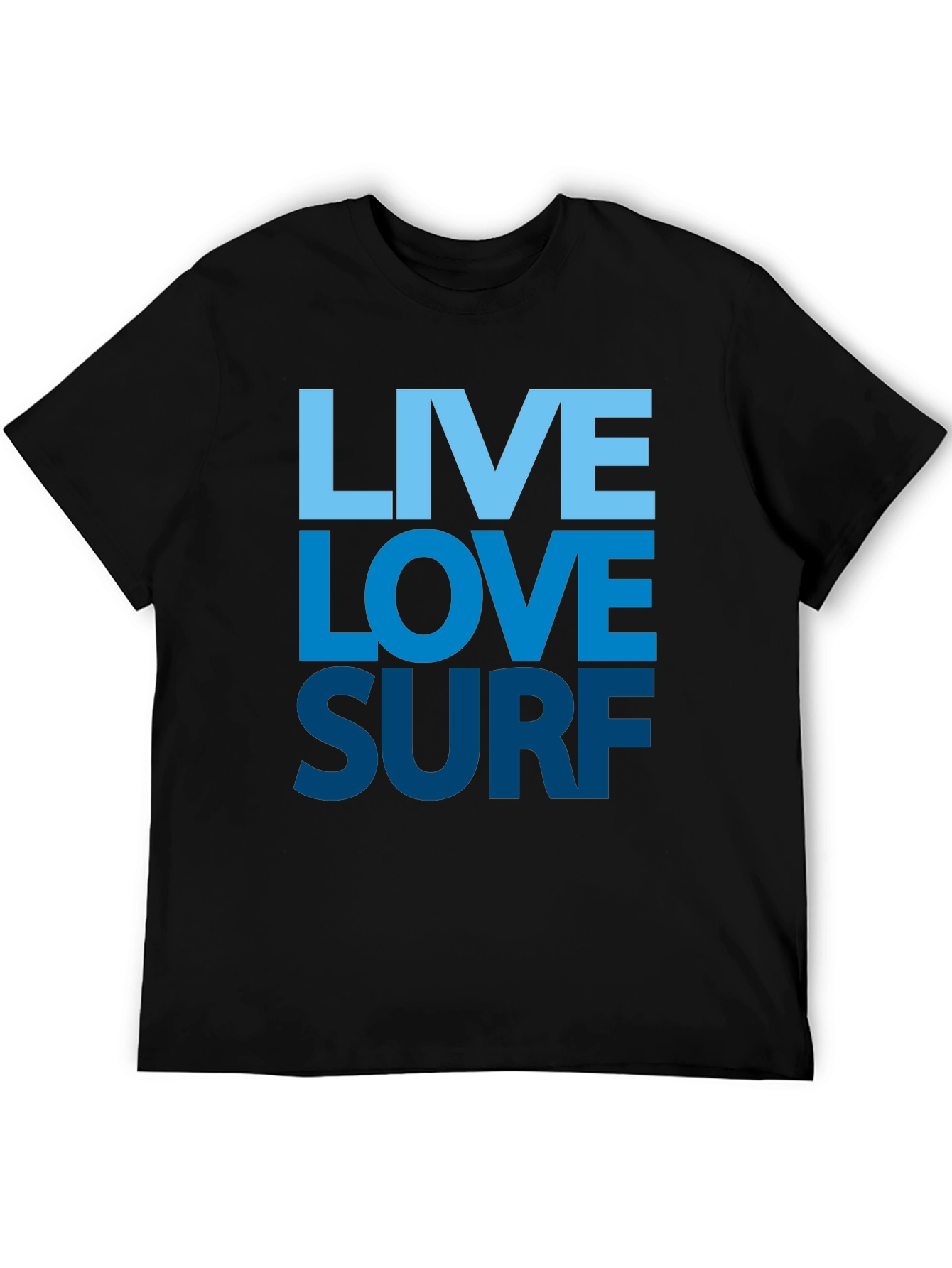 Live Love Surf Graphic Tee - Mens Black T-Shirt