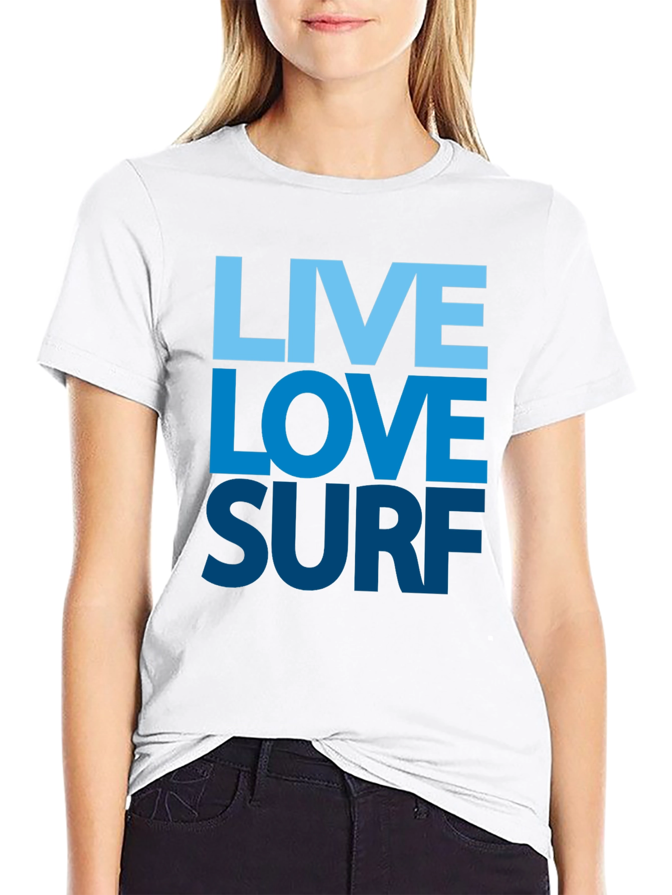 Live Love Surf Graphic Tee - Mens Black T-Shirt