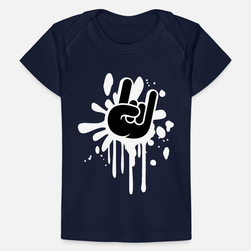 Heavy metal graffiti drop horn finger hand gesture