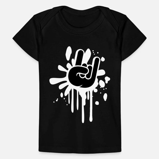 Heavy metal graffiti drop horn finger hand gesture
