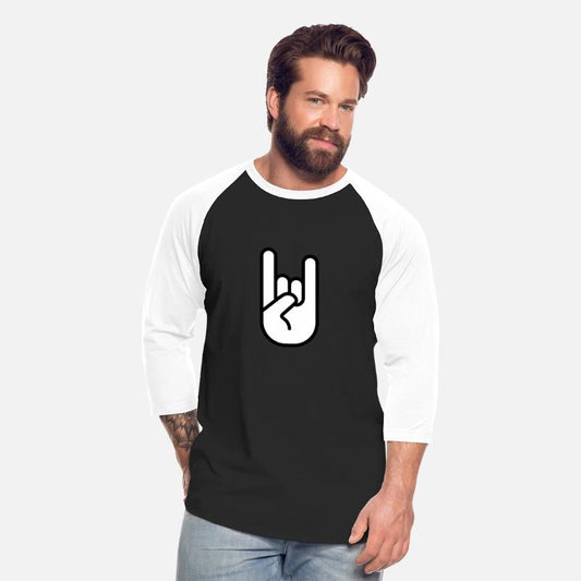 Heavy metal rock hand icon 02