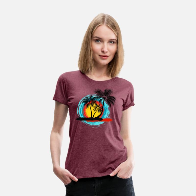 Hello summer paradise on women's premium T-shirt