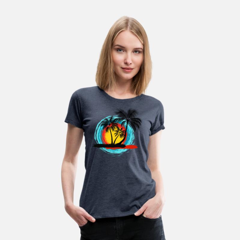 Hello summer paradise on women's premium T-shirt