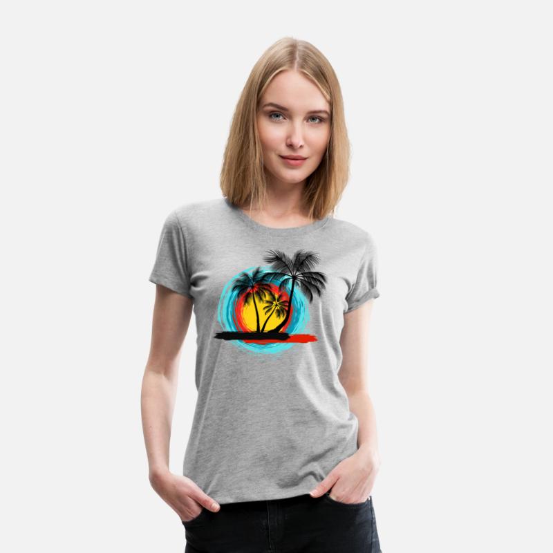 Hello summer paradise on women's premium T-shirt