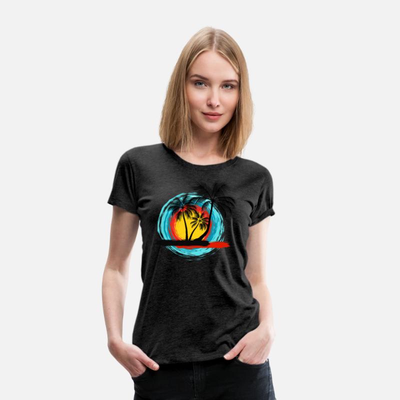 Hello summer paradise on women's premium T-shirt