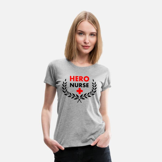 Hero nurse in laurel wreath