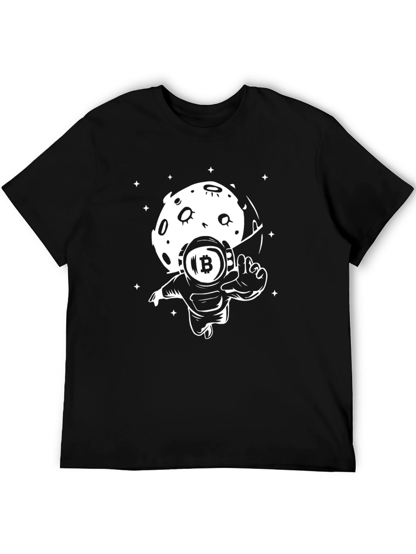 Bitcoin Astronaut Black T-Shirt - Crypto to the Moon!