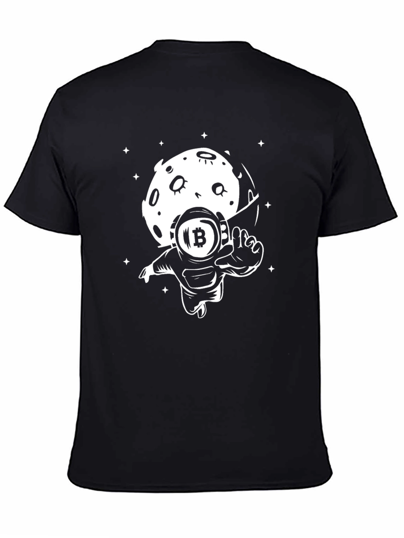 Bitcoin Astronaut Black T-Shirt - Crypto to the Moon!