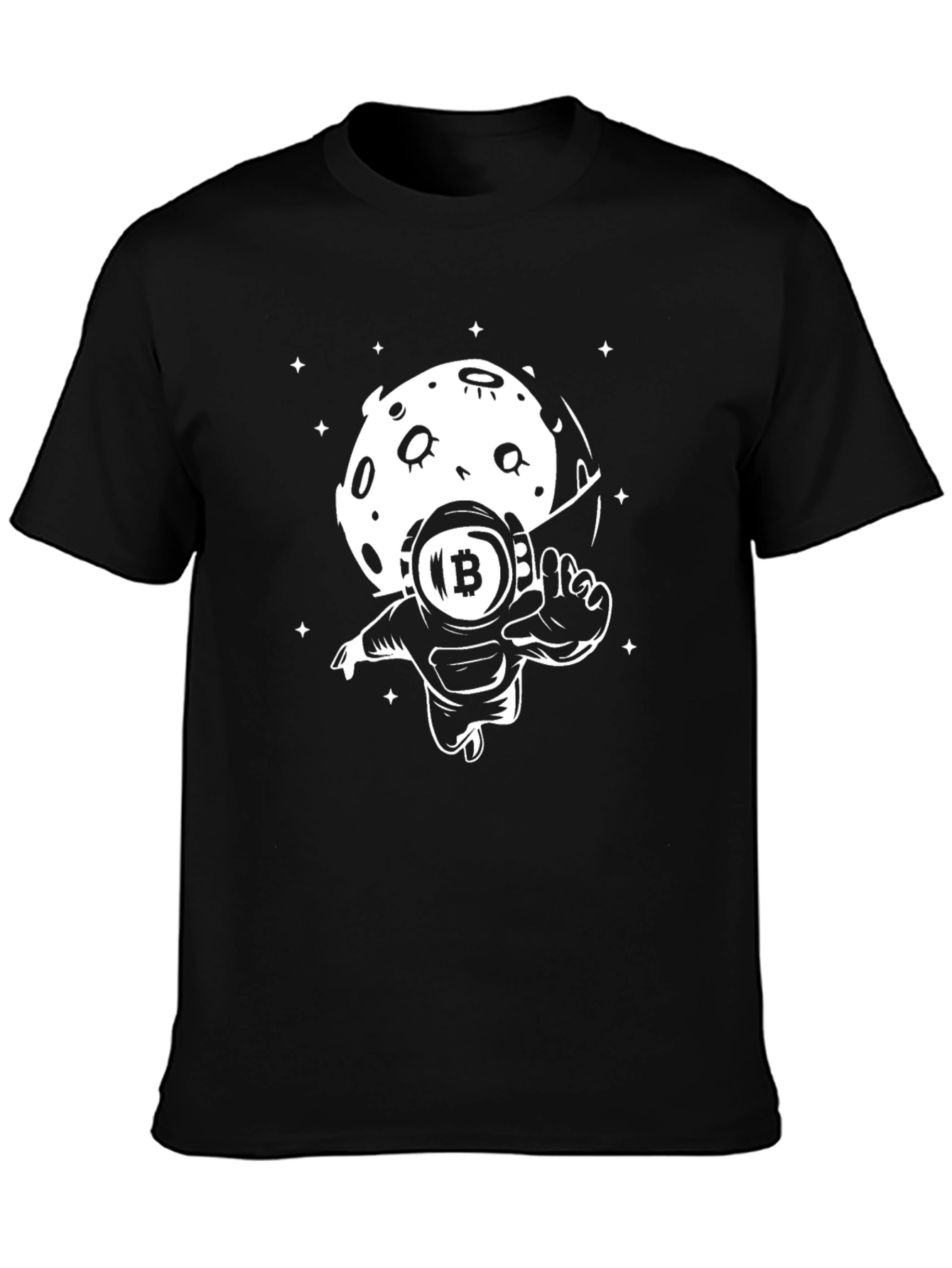 Bitcoin Astronaut Black T-Shirt - Crypto to the Moon!