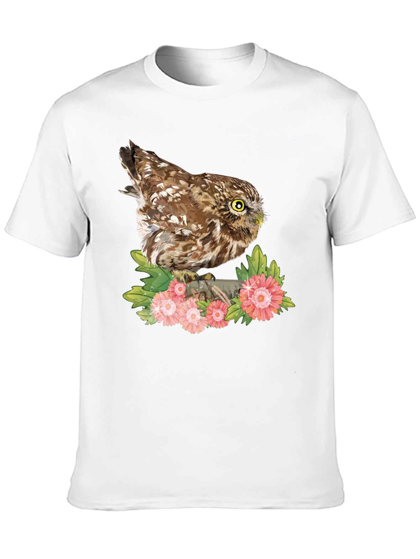 Owl & Floral Print Tee