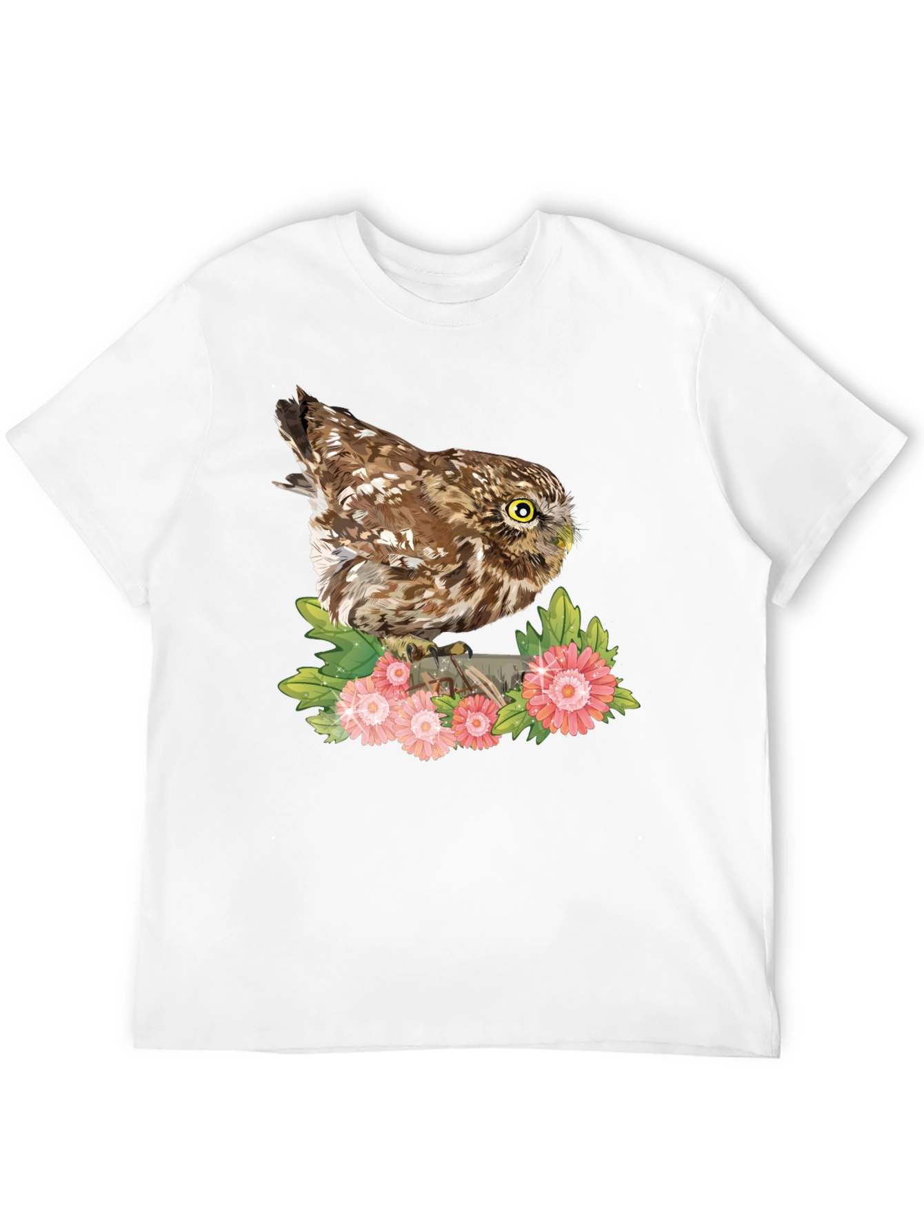 Owl & Floral Print Tee