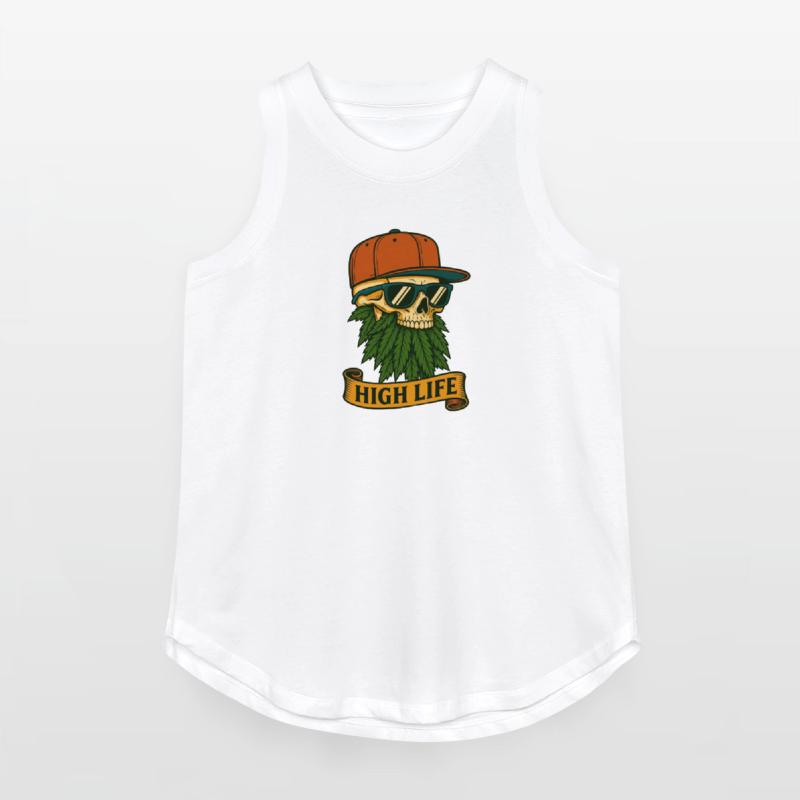 High Life – Skull with Cap, Shades and Weed Beard