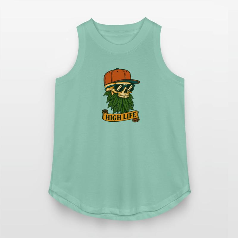 High Life – Skull with Cap, Shades and Weed Beard
