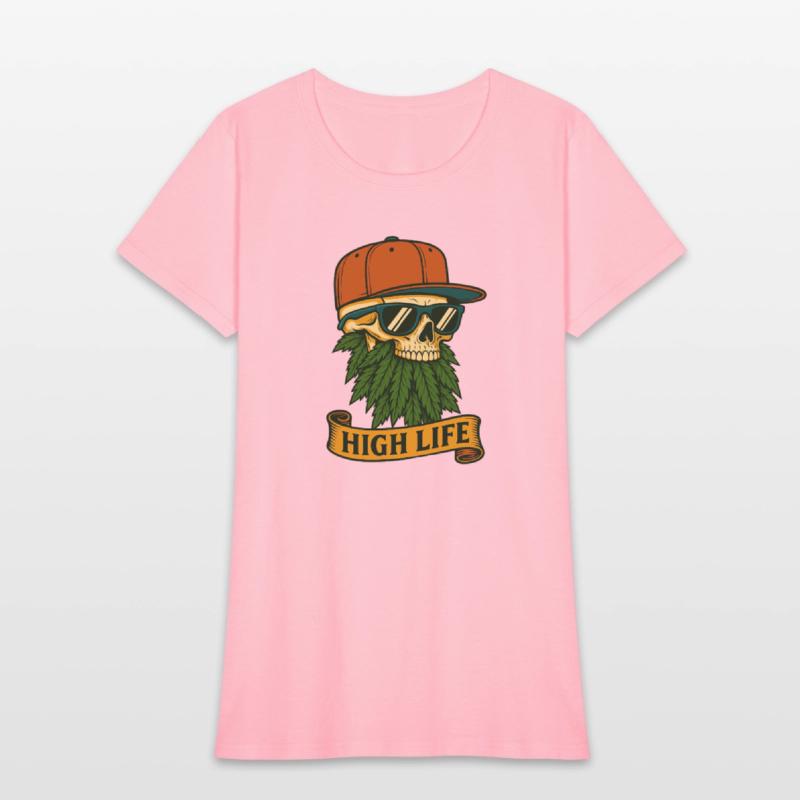 High Life – Skull with Cap, Shades and Weed Beard