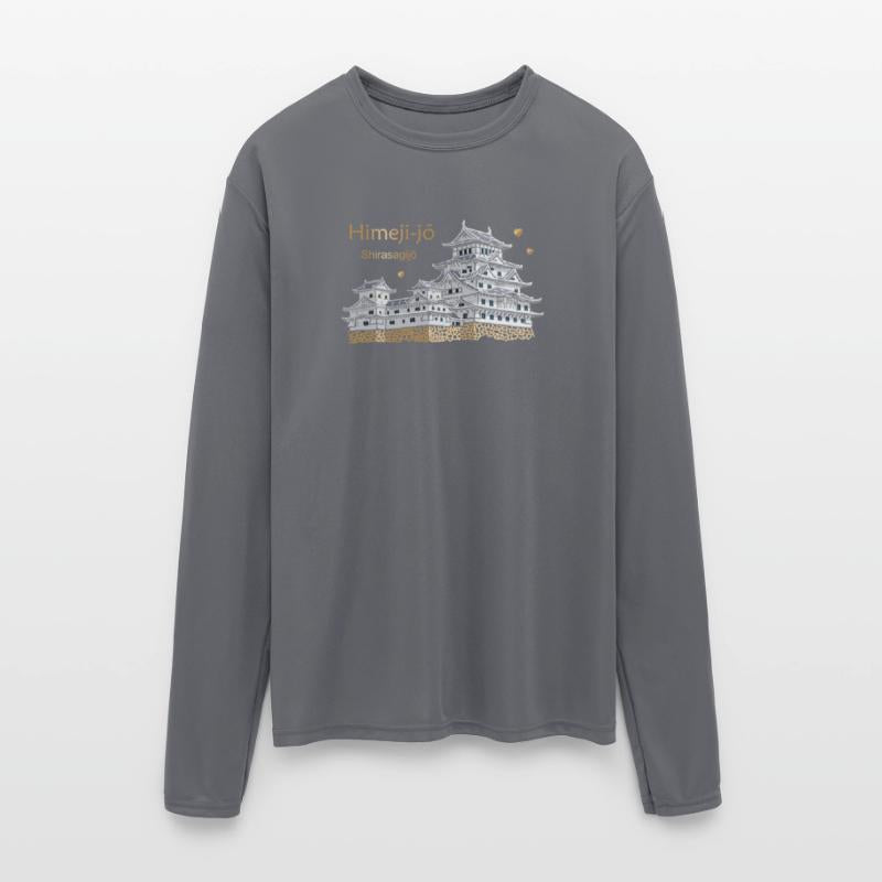 Himeji-jo Japanese Castle Illustration, hand drawn