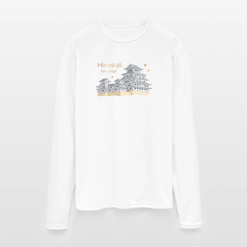 Himeji-jo Japanese Castle Illustration, hand drawn