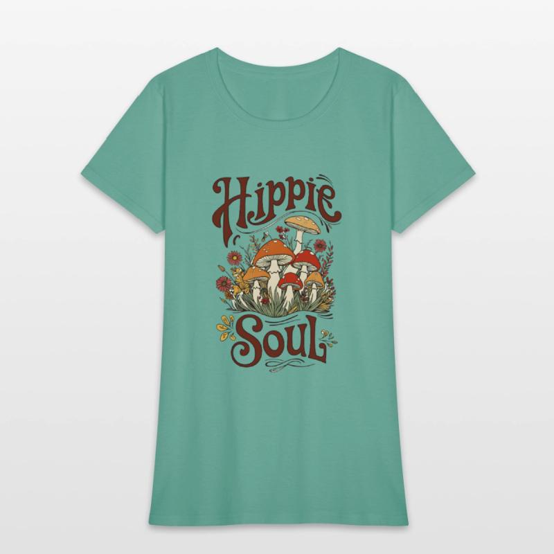 Hippie Vibes Boho Mushrooms Vintage Free Spirit