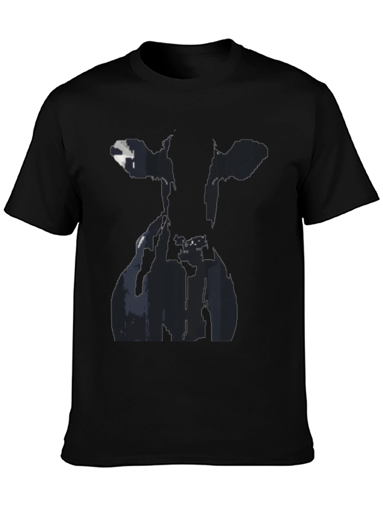 Cow Silhouette Black Graphic Tee